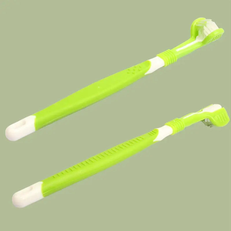 Cepillo dental 3 en 1 para perros y gatos – Limpieza total, rápida y eficaz