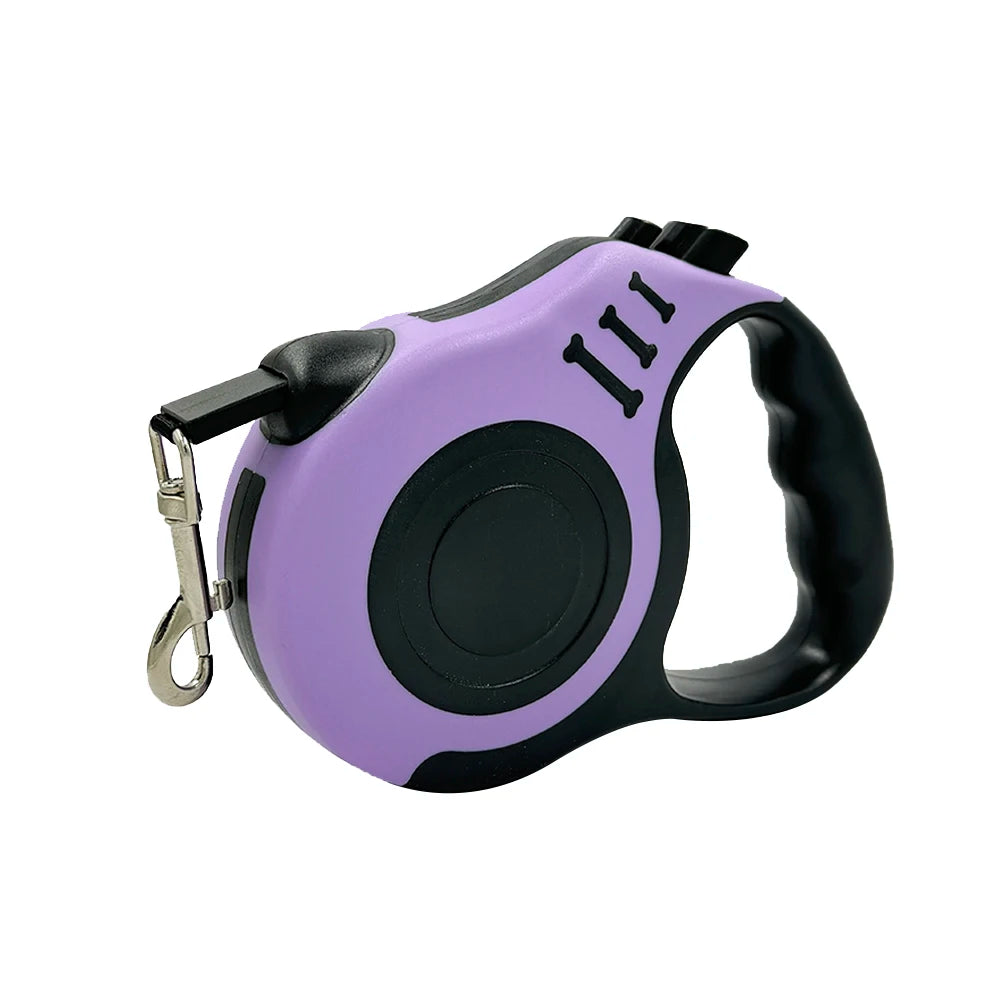 Correa retráctil automática 3 m o 5 m – Nylon resistente para pequeños perros y gatos