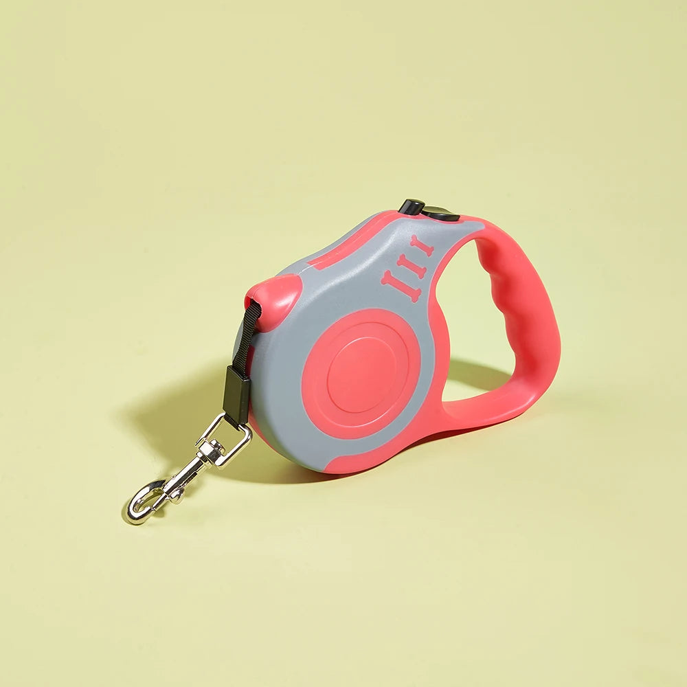Correa retráctil automática 3 m o 5 m – Nylon resistente para pequeños perros y gatos