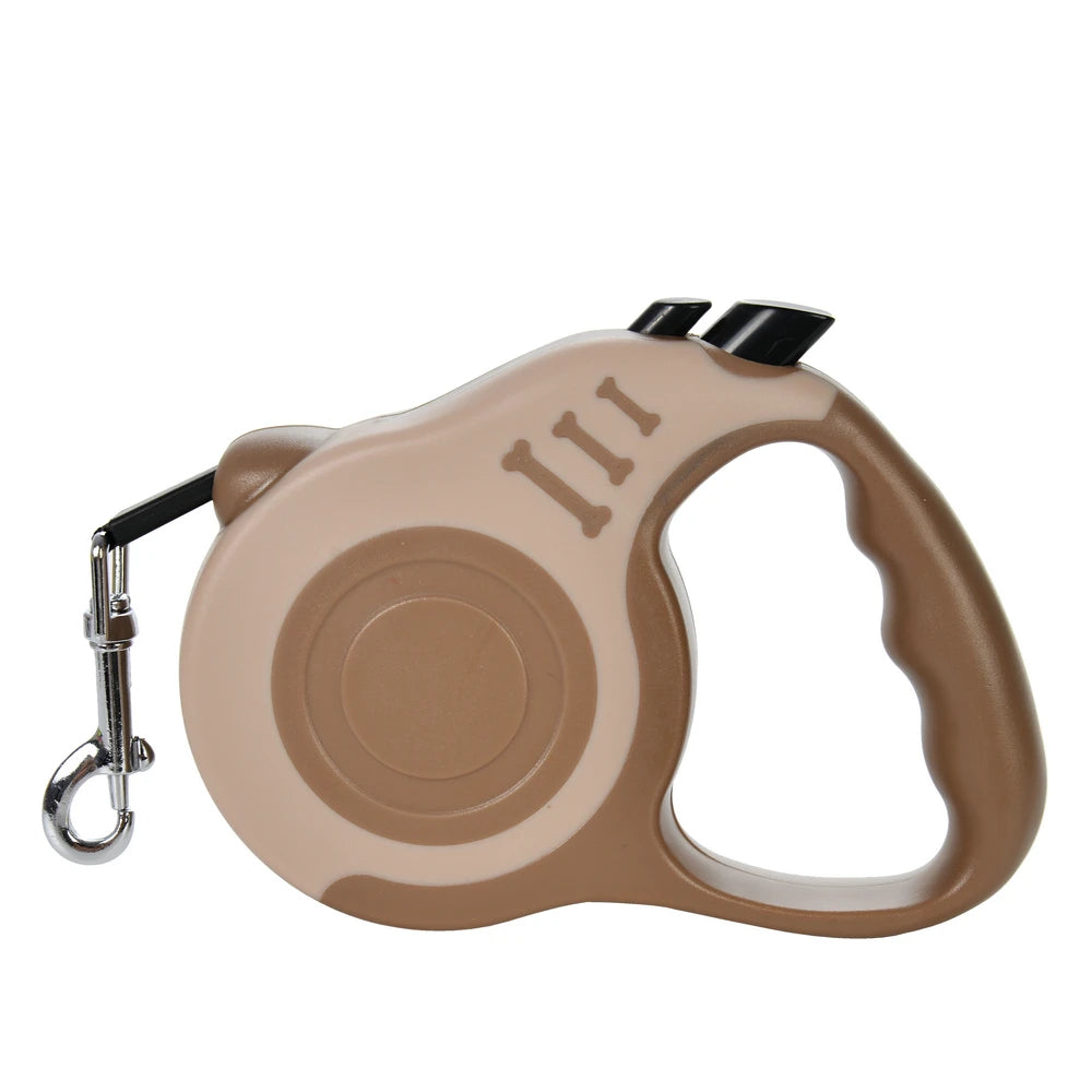 Correa retráctil automática 3 m o 5 m – Nylon resistente para pequeños perros y gatos