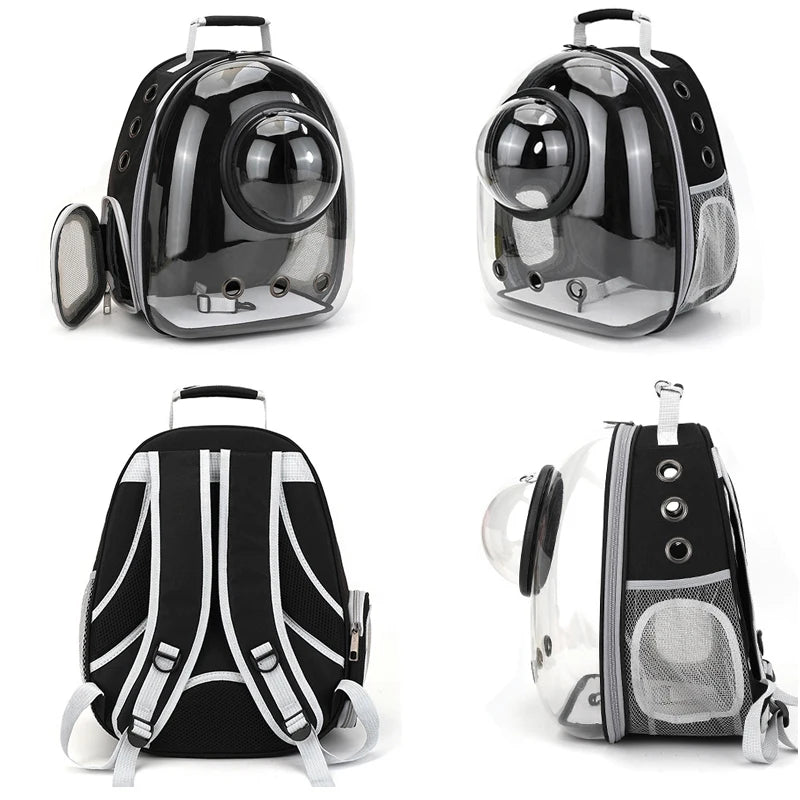 Mochila transportadora cápsula transparente