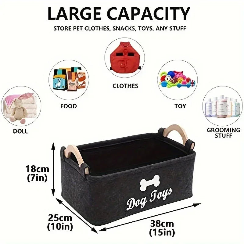 Caja organizadora de juguete para mascotas