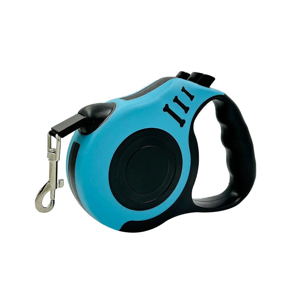 Correa retráctil automática 3 m o 5 m – Nylon resistente para pequeños perros y gatos