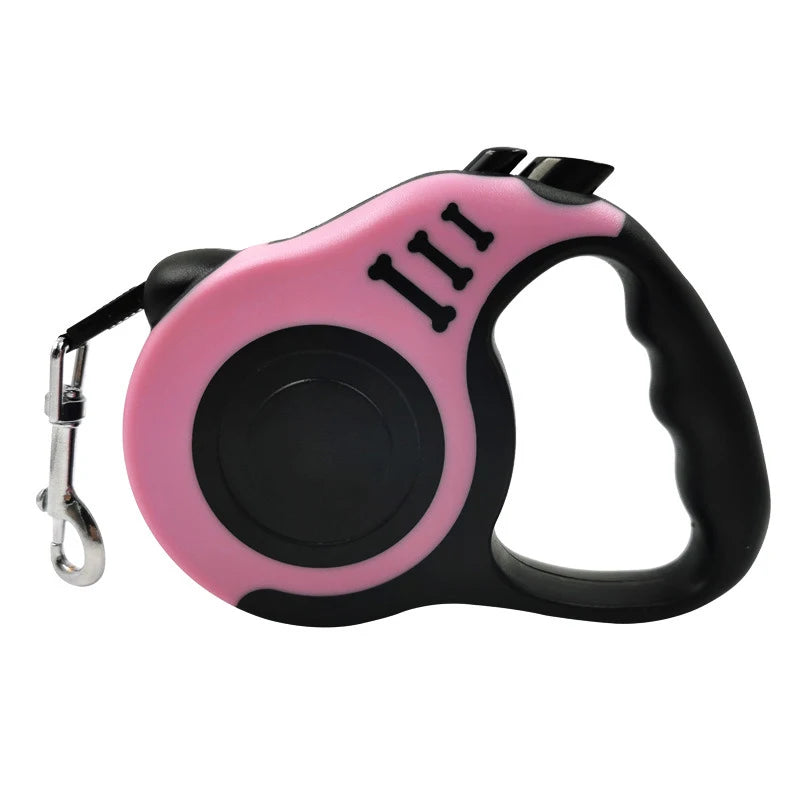 Correa retráctil automática 3 m o 5 m – Nylon resistente para pequeños perros y gatos