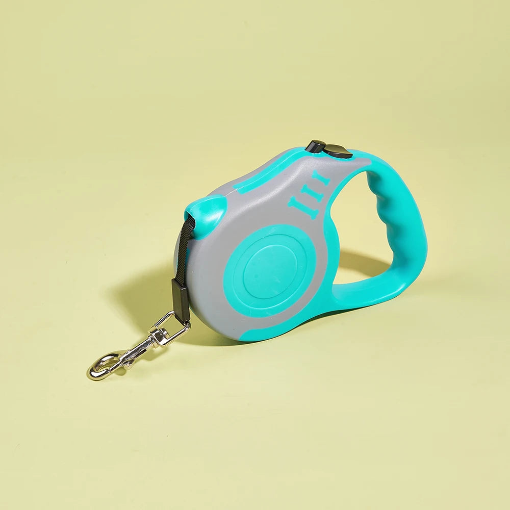 Correa retráctil automática 3 m o 5 m – Nylon resistente para pequeños perros y gatos