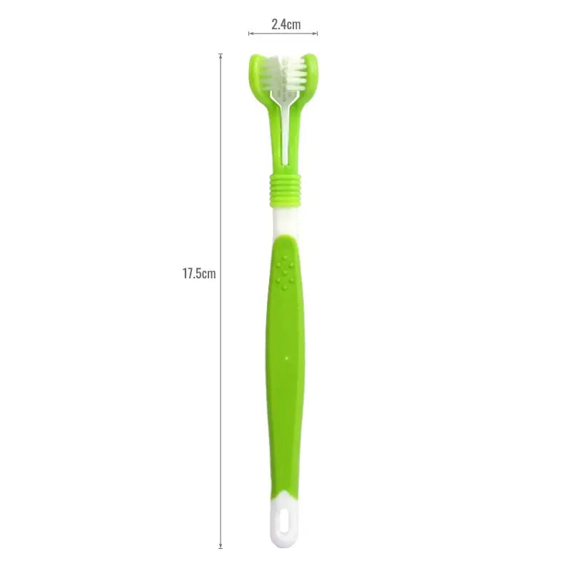 Cepillo dental 3 en 1 para perros y gatos – Limpieza total, rápida y eficaz